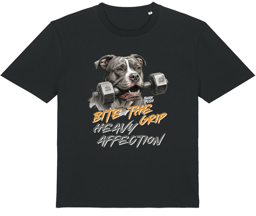 T-Shirt Amstaff Grigio & Dumbbell
