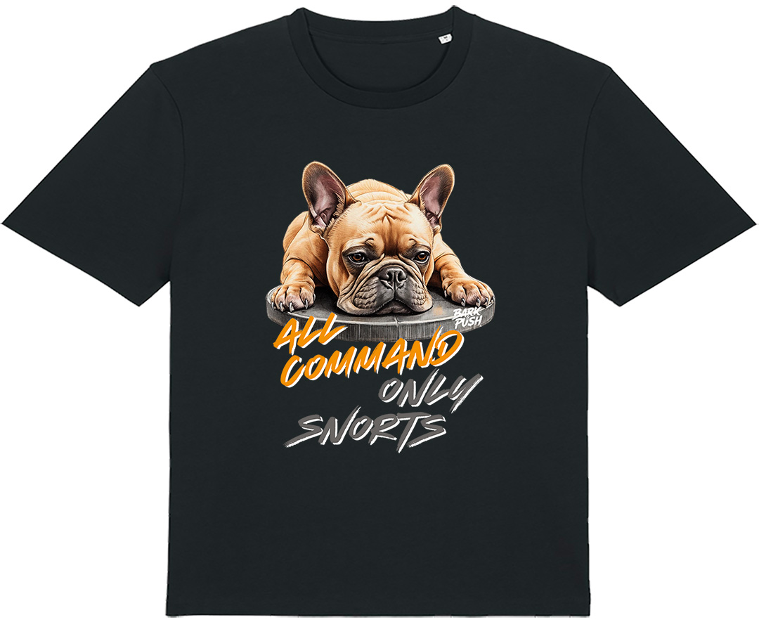 T-Shirt Bulldog Francese Crema & Plate