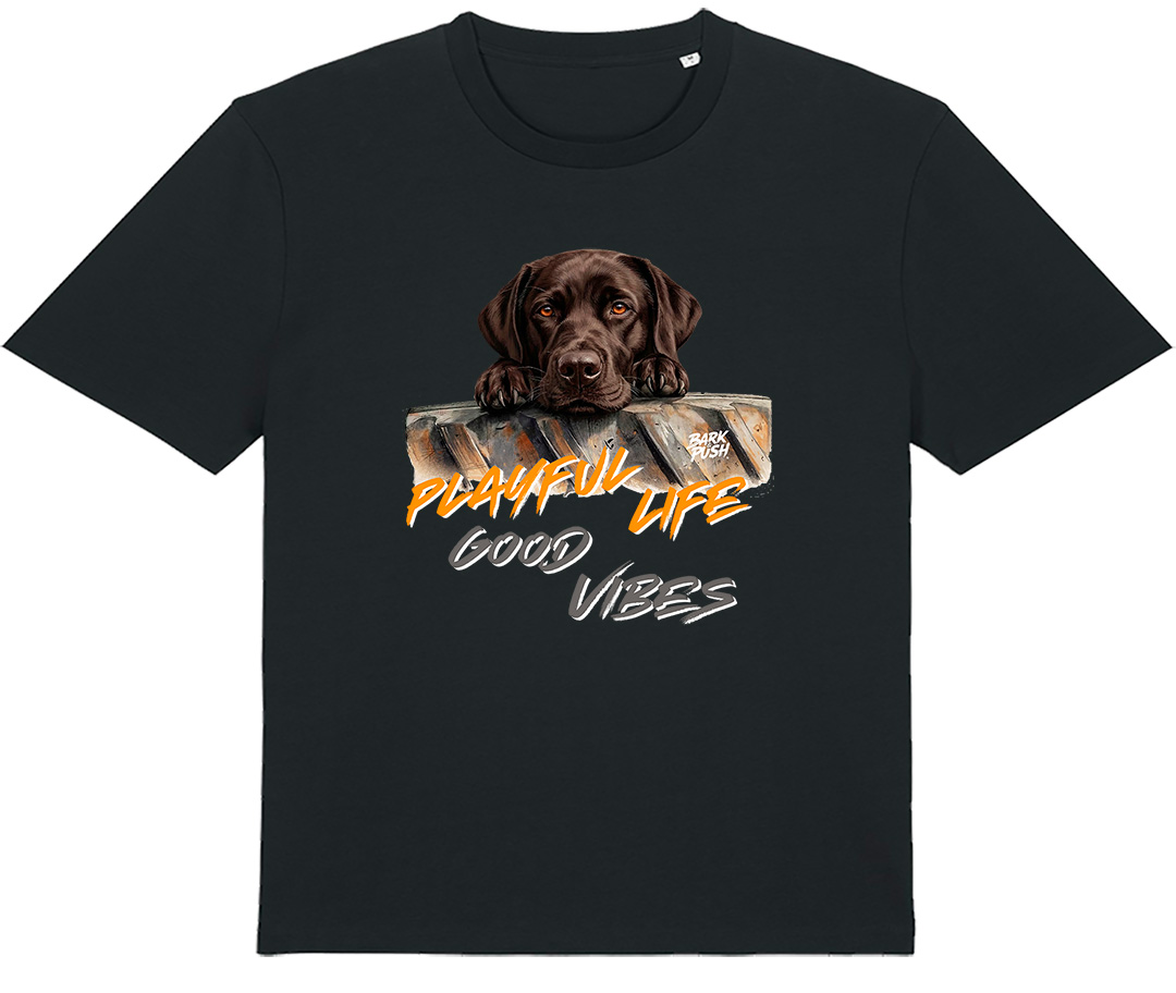 T-Shirt Labrador Cioccolato & Ruota