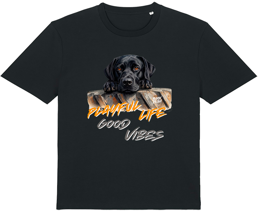 T-Shirt Labrador Nero & Ruota