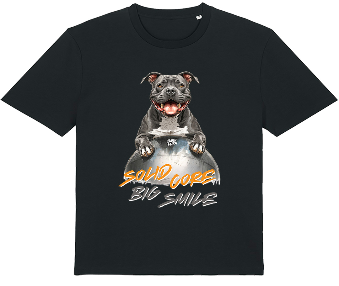 T-Shirt Staffy Grigio & Mad Ball