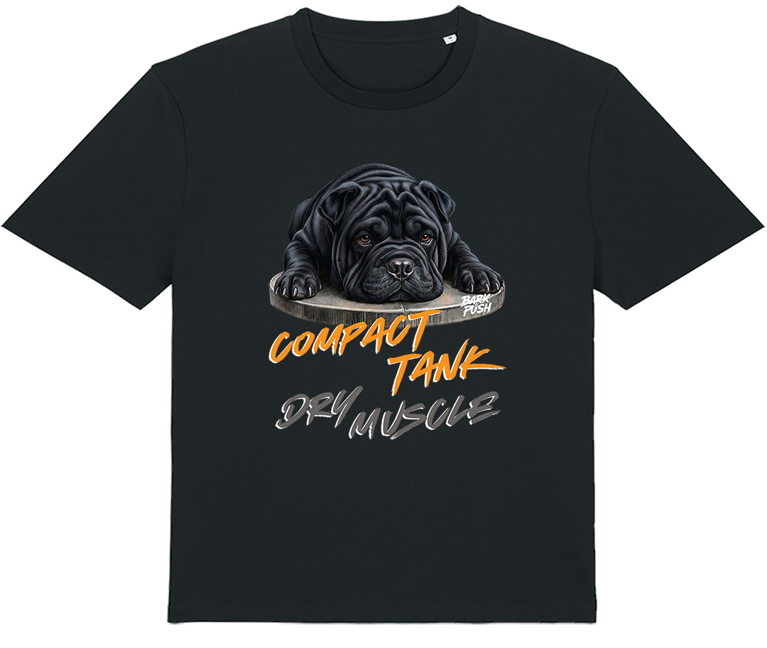 T-Shirt Shar Pei Nero & Plate