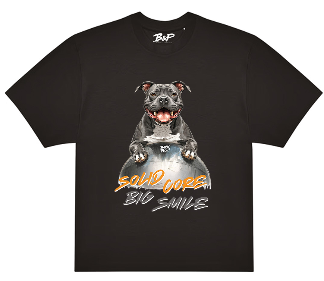 Crop Staffy Grigio & Mad Ball