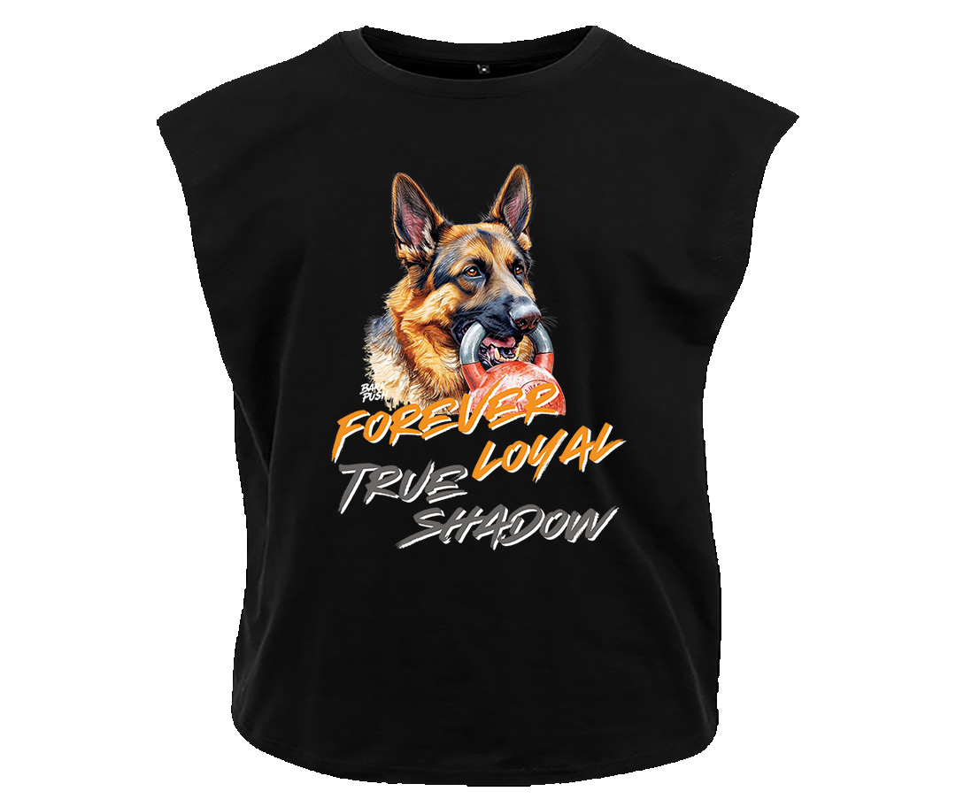 T-Shirt Smanicata Pastore Tedesco & Kettlebell