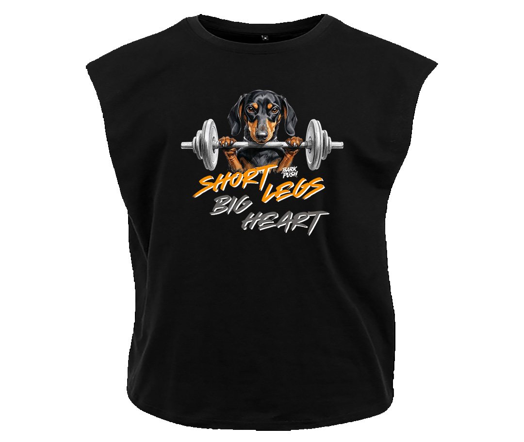 T-Shirt Smanicata Bassotto Nero & Bilanciere
