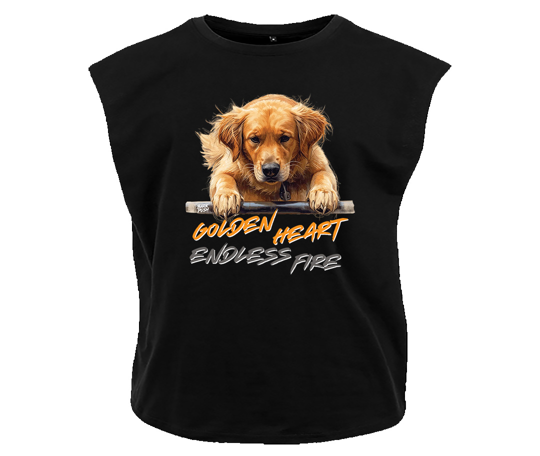 T-Shirt Smanicata Golden Retriver & Bar
