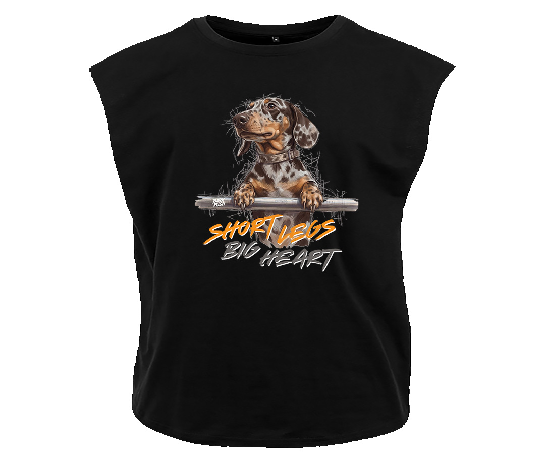 T-Shirt Smanicata Bassotto Arlecchino & Bar