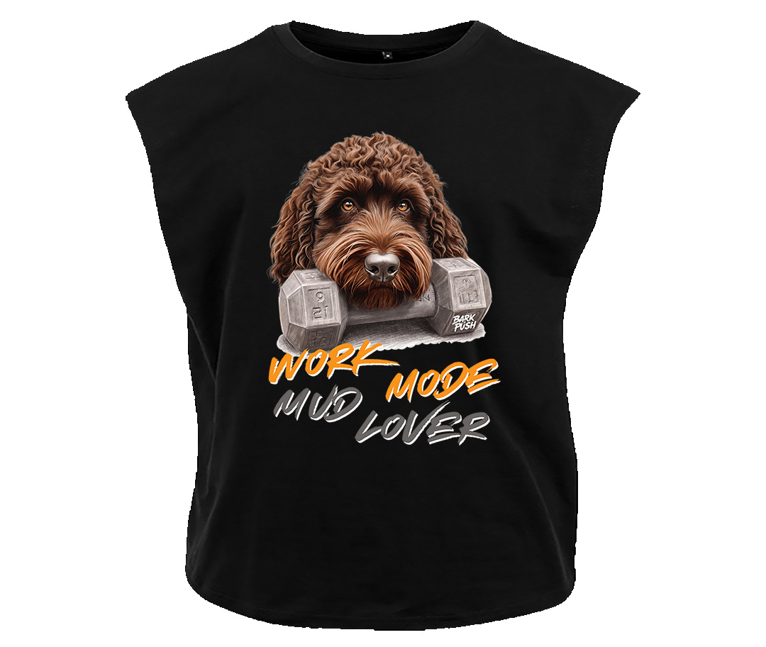 T-Shirt Smanicata Lagotto Romagnolo & Dumbbell