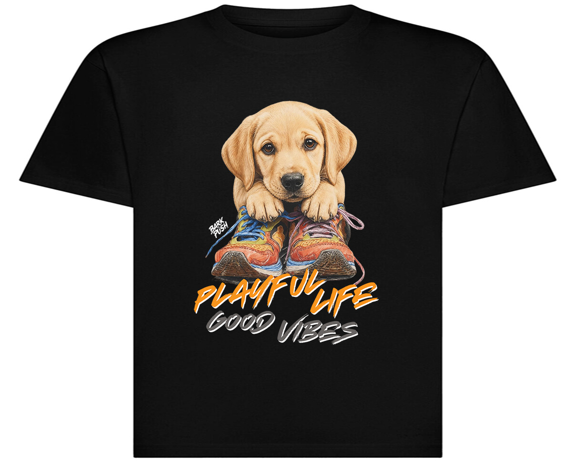 T-Shirt Labrador Giallo & Run