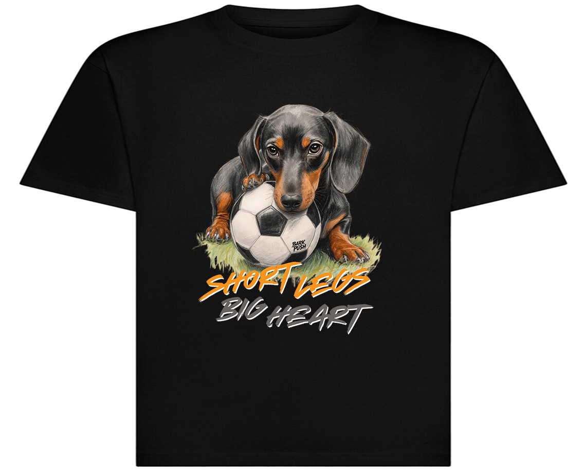 T-Shirt Bassotto Nero  & Calcio