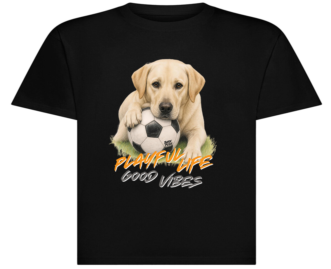 T-Shirt Labrador Giallo & Calcio
